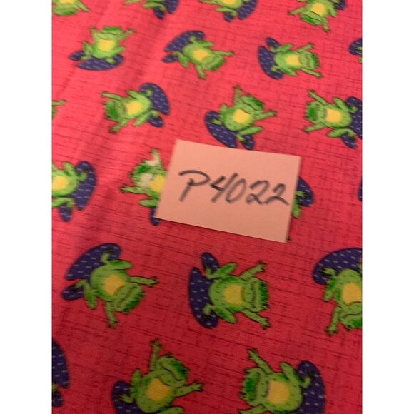 Novelty Frog Print Cotton Fabric 1/2 Yard 44" wide By Dakhurst Textiles Signatur - Picture 5 of 5